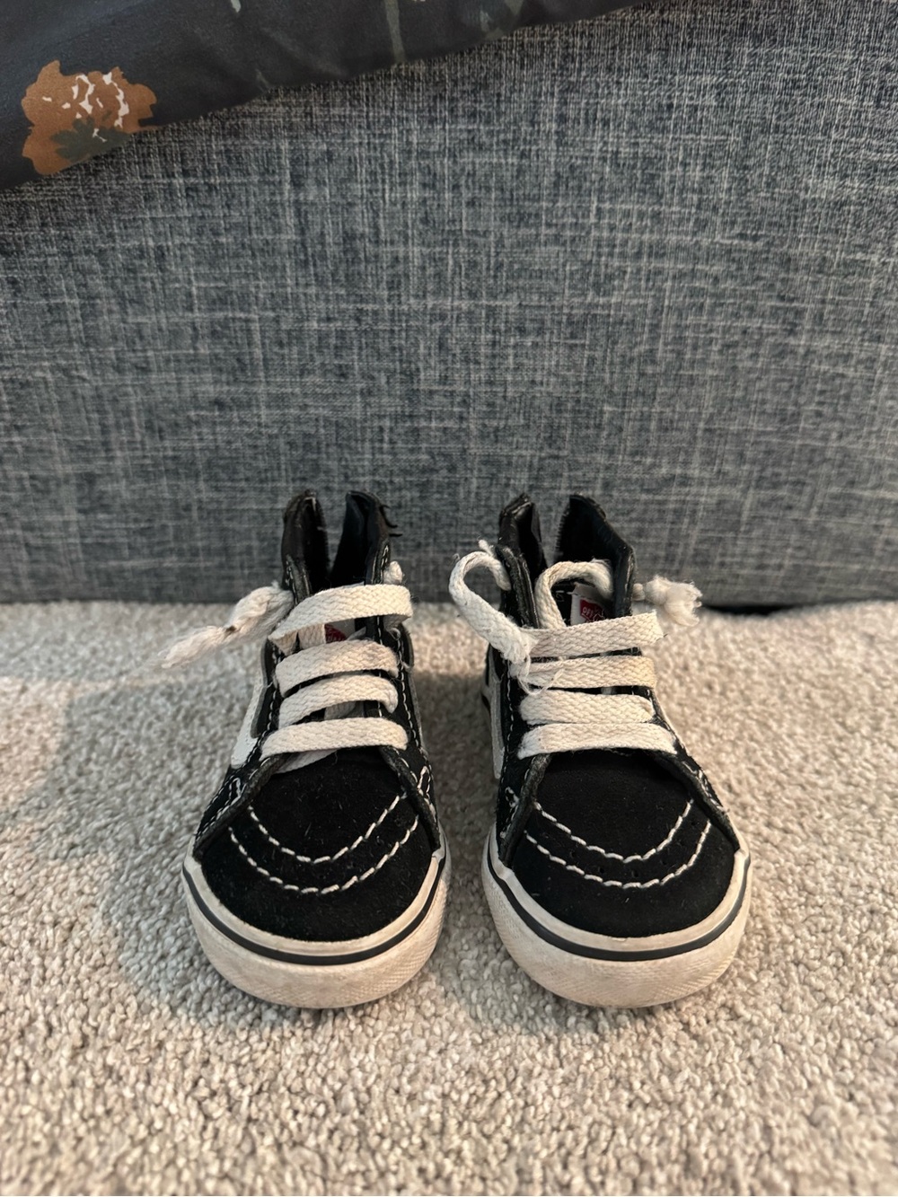 Vans Kids Black and White High-Top Sneakers